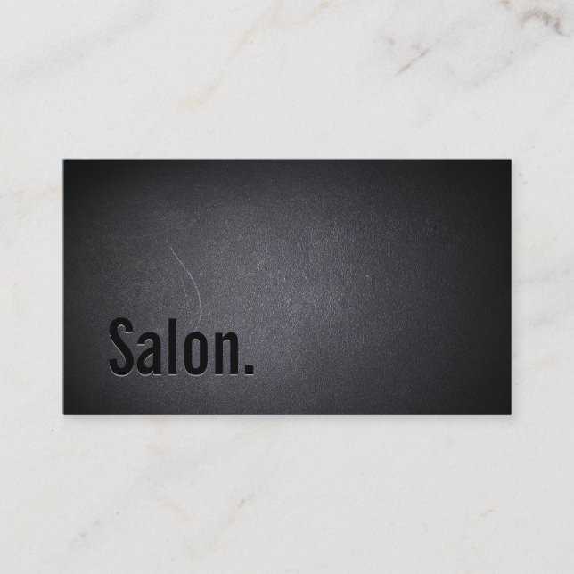 Professional Black Out Salon Business Card (Front)