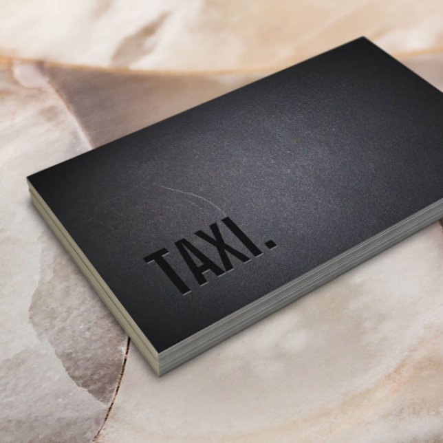 Professional Black Out Taxi Business Card (Creator Uploaded)