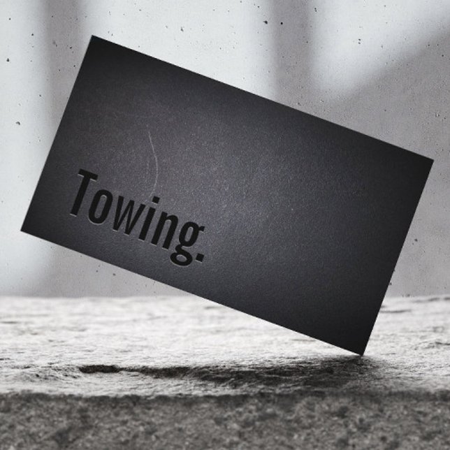 Professional Black Out Towing Business Card (Creator Uploaded)