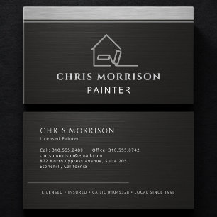 Professional Black Painter  Business Card