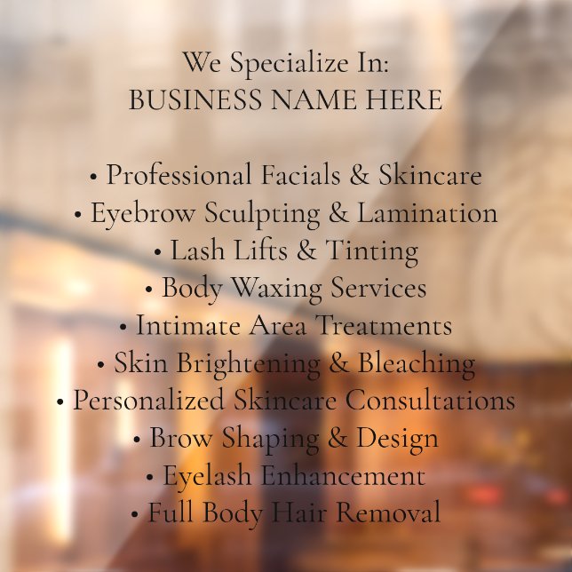 Professional black type Beauty Services (Sheet 2)
