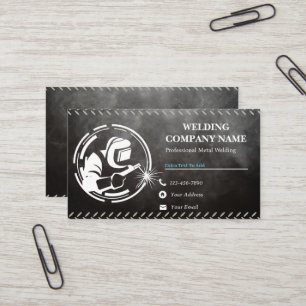 Professional Black Welding Business Cards