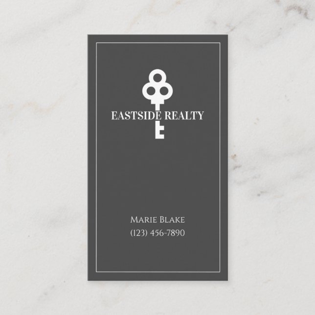 Professional Black & White Business Card (Front)