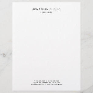 Professional Black White Elegant Simple Template Custom Letterhead