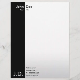 professional black/white letterhead