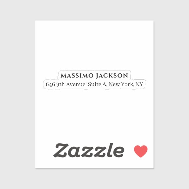 Professional black & white modern minimalist name (Sheet)
