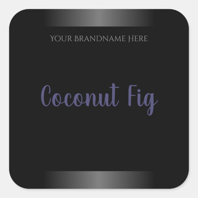 Professional Black White Product Labels Blue Frame (Front)