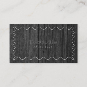 Professional Black Wood Elegant Modern Simple Business Card