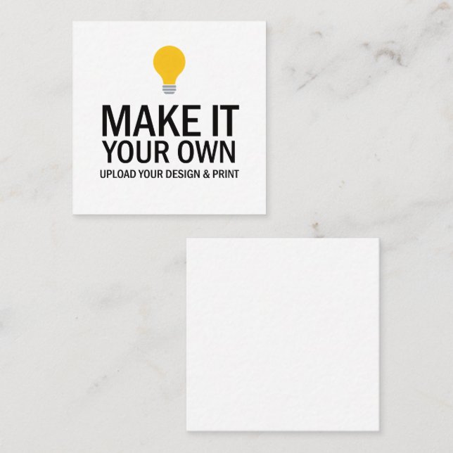 Professional Blank Business Custom Your Logo Square Business Card (Front/Back)