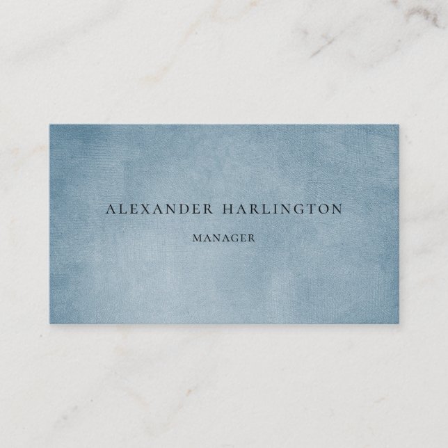 Professional blue card. modern male business card (Front)