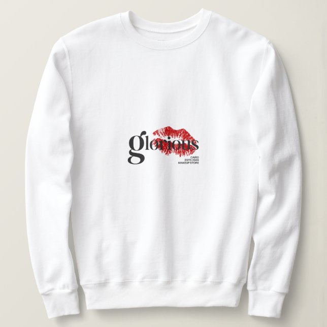 Professional Blue & White Studio Logo ID Badge - M Sweatshirt (Design Front)