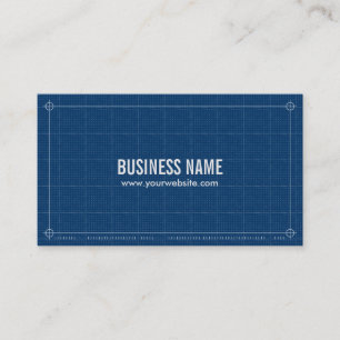 Professional Blueprint Business Card