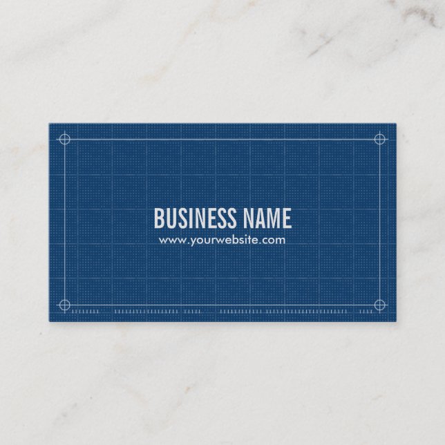 Professional Blueprint Business Card (Front)