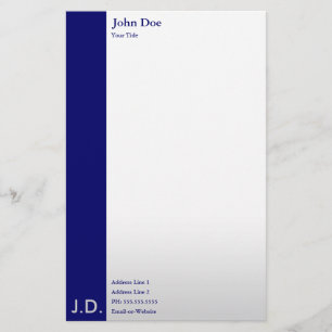 professional blues stationery