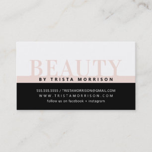PROFESSIONAL bold job colour block black blush pin Business Card