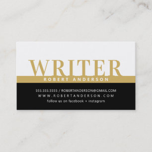 PROFESSIONAL bold job colour block old gold black Business Card