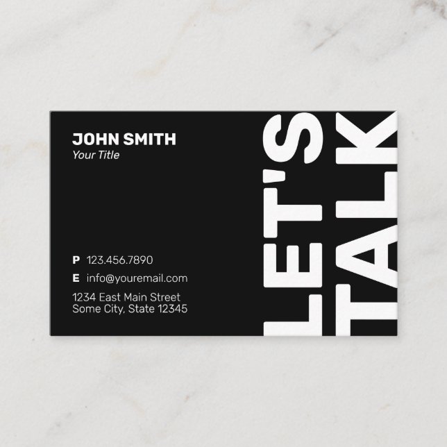 Professional Bold Minimalist Modern Business Card (Front)