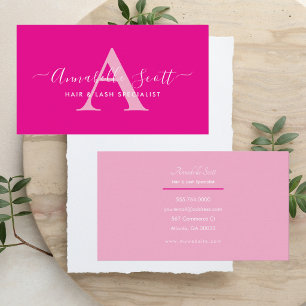 Professional Bold Modern Minimalist Pink Trendy  Business Card