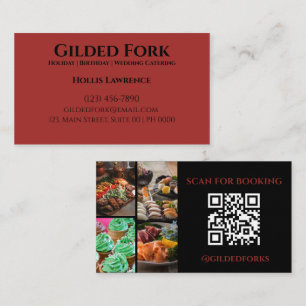 Professional Bold Red Black Elegant Premium Business Card