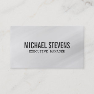 Professional Bold Text Grey Stylish Business Card