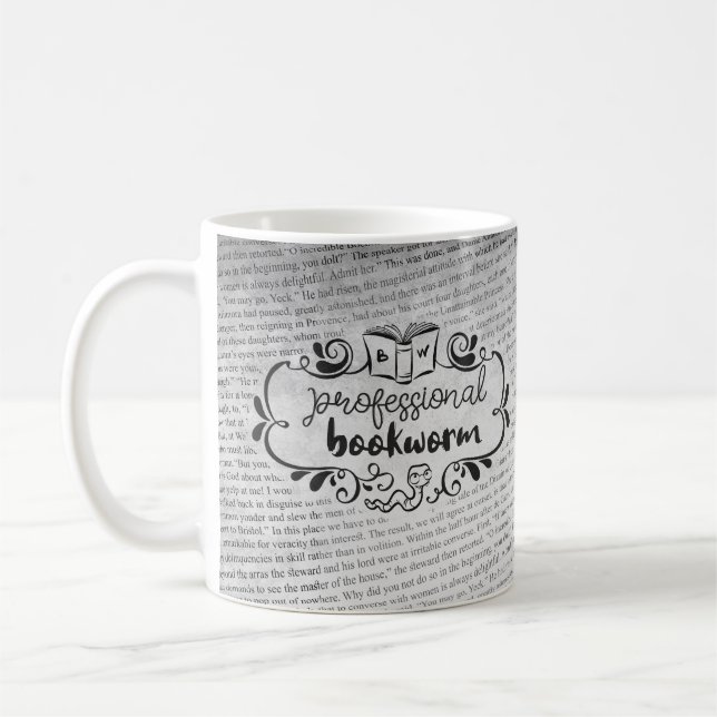 Professional Bookworm Paper Coffee Mug (Left)