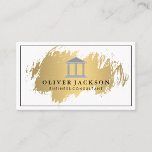 Professional Border Gold Brushed Business Card