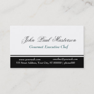 Professional Border Sharp Black White Design Business Card