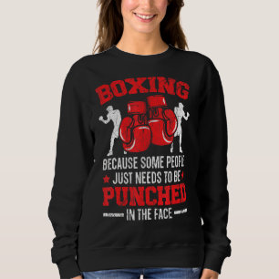Professional Boxer Boxing   Knockout Puncher Sparr Sweatshirt