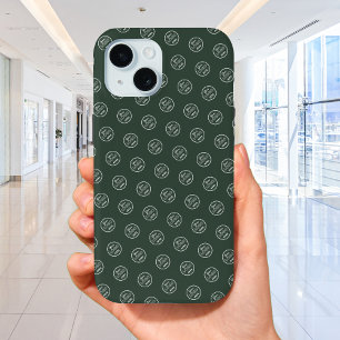 Professional Brand Pattern Logo Forest Green iPhone 15 Case