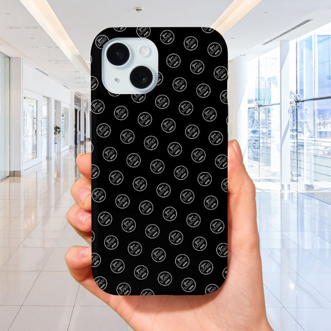 Professional Brand Pattern Logo Modern Black Case-Mate iPhone Case (Creator Uploaded)