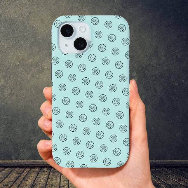 Professional Brand Pattern Logo Modern Summer Blue Case-Mate iPhone Case (Creator Uploaded)