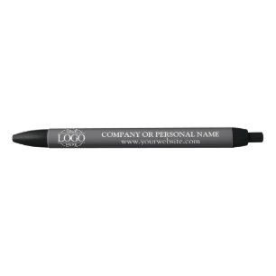 Professional Branding Corporate Grey & White Logo Blue Ink Pen