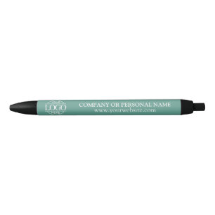 Professional Branding Corporate Teal Green Logo Blue Ink Pen