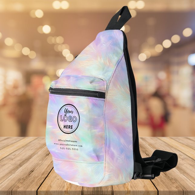 Professional Branding Logo Iridescent Opal Stylish Sling Bag (Creator Uploaded)