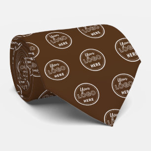Professional Branding Minimal Dark Brown Logo Tie