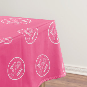 Professional Branding Minimalist Logo Hot Pink Tablecloth