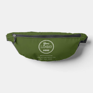 Professional Branding Minimalist Logo Moss Green Bum Bags