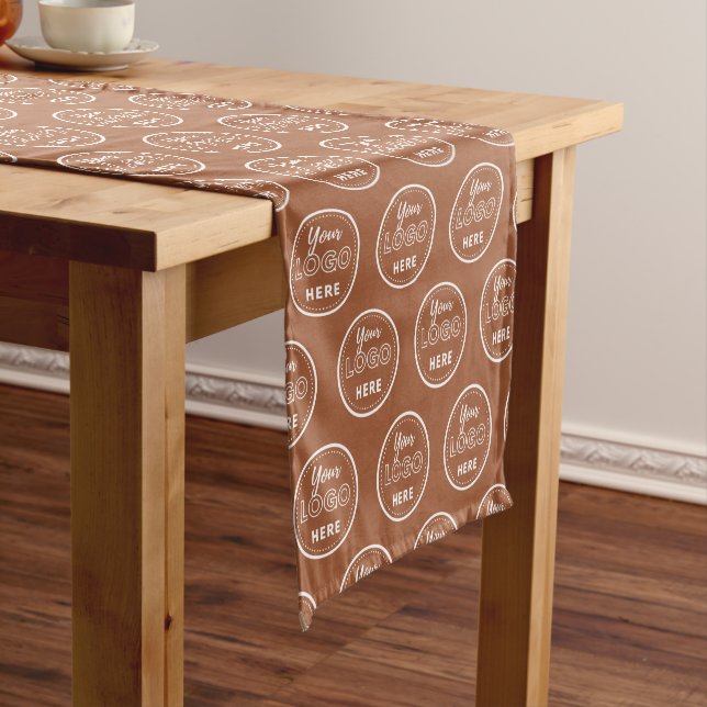 Professional Branding Minimalist Logo Terracotta Short Table Runner (In Situ)