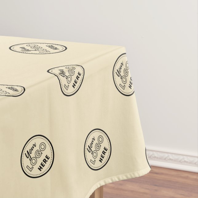 Professional Branding Minimalist Promo Logo Groovy Tablecloth (In Situ)