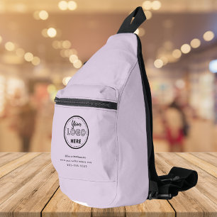 Professional Branding Minimalist Promo Logo Purple Sling Bag