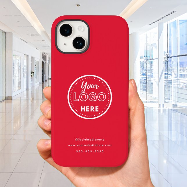 Professional Branding Minimalist Promo Logo Red Case-Mate iPhone Case (Creator Uploaded)