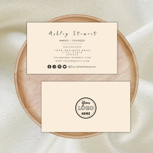 Professional Branding Minimalist Trendy Boho Logo Business Card