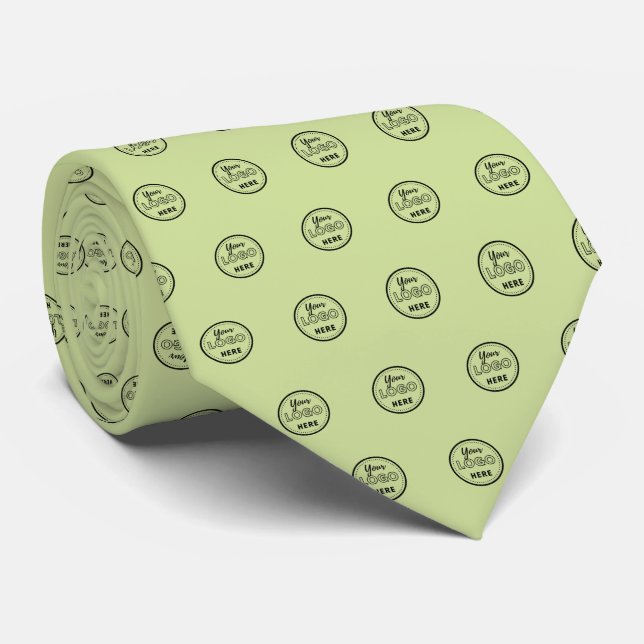 Professional Branding Modern Lime Green Logo Tie (Rolled)