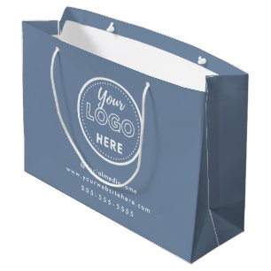 Professional Branding Promotional Logo Periwinkle Large Gift Bag