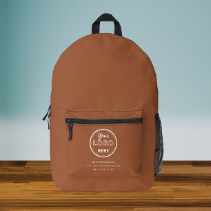 Professional Branding Terracotta Promo Logo Printed Backpack