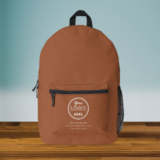 Professional Branding Terracotta Promo Logo Printed Backpack