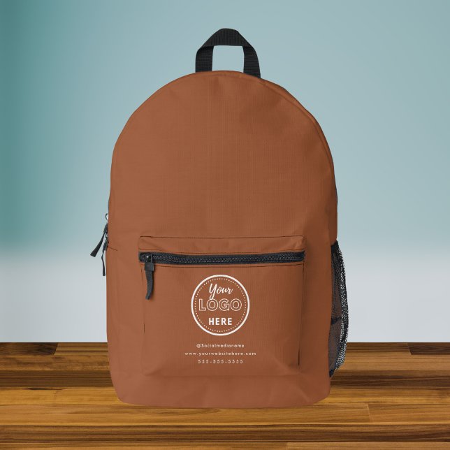 Professional Branding Terracotta Promo Logo Printed Backpack (Creator Uploaded)