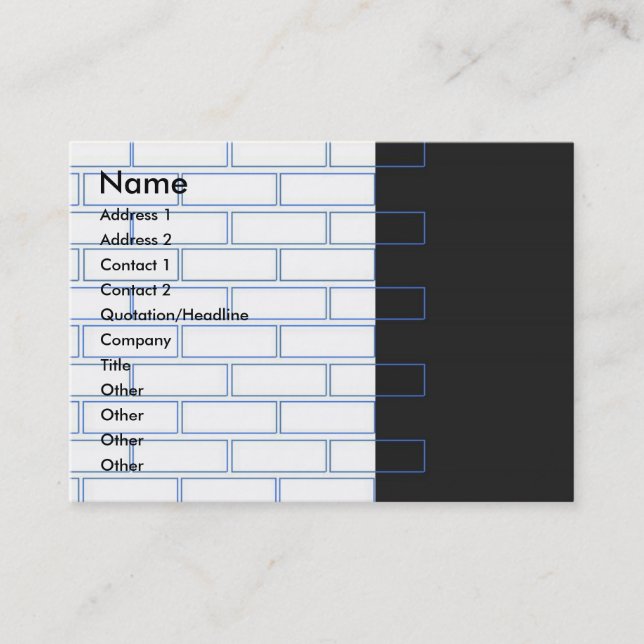 Professional Brick Wall Profile Card (Front)
