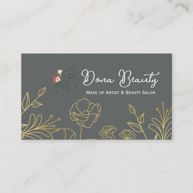 Professional Bridal Makeup Artist Business Card (Front)