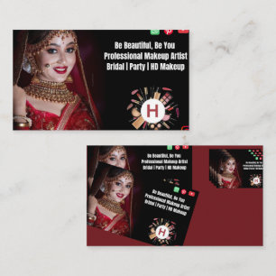 Professional Bridal & Party Makeup Artist Home S Business Card